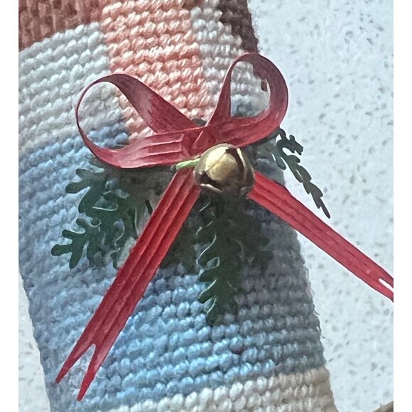 Petit Point Needlepoint Nutcracker Christmas Ornament 5.5" Tall W/O Loop Gift - Picture 7 of 7